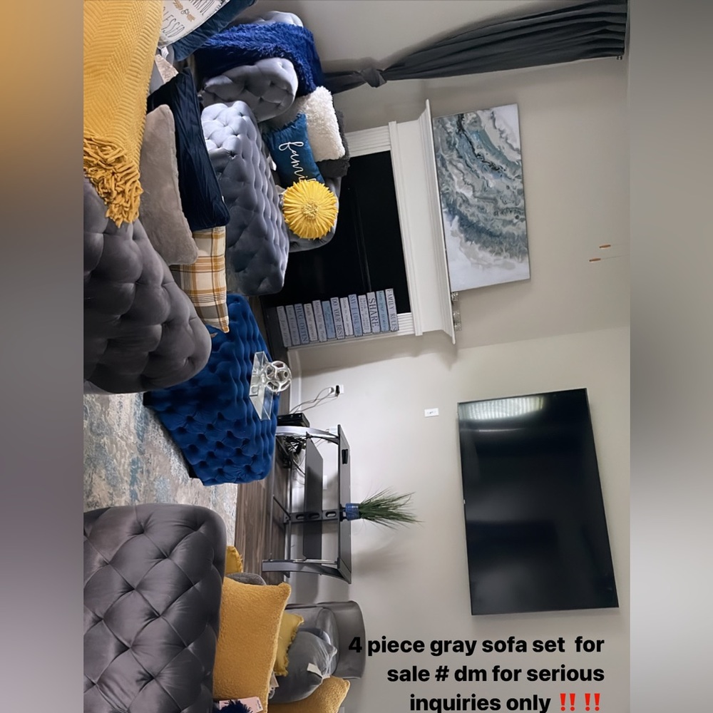 4 piece gray sectional